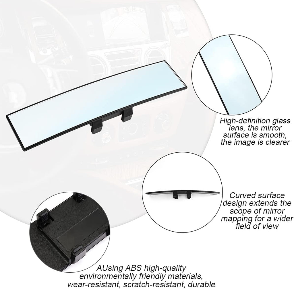 HD Wide-Angle Rearview Mirror – Universal Clip-On Panoramic Mirror